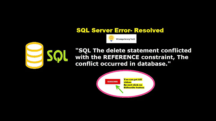 SQL The delete statement conflicted with the REFERENCE constraint, The conflict occurred in database