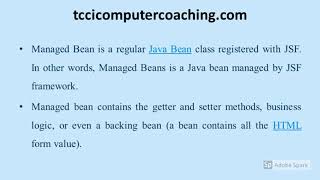 Why need Managed bean