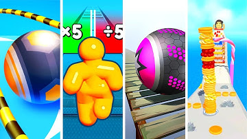 Action Balls vs Tall Man Run vs Rollance vs Pancake Run - All level gameplay Android, IOS