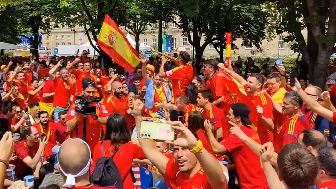 Spanish Fans Celebrate At EURO 2024: La Roja Supporters Make Such A Good Atmosphere