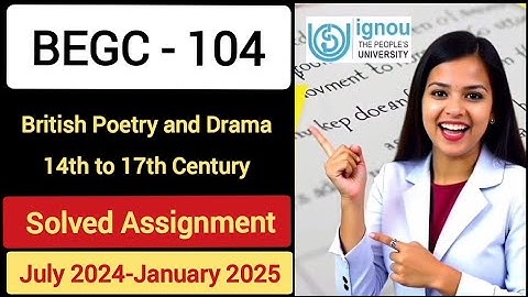 IGNOU BEGC - 104 Solved Assignment in English | Most Important Question