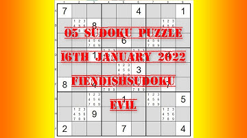 05 Sudoku Puzzle Fiendish   Evil  20220116