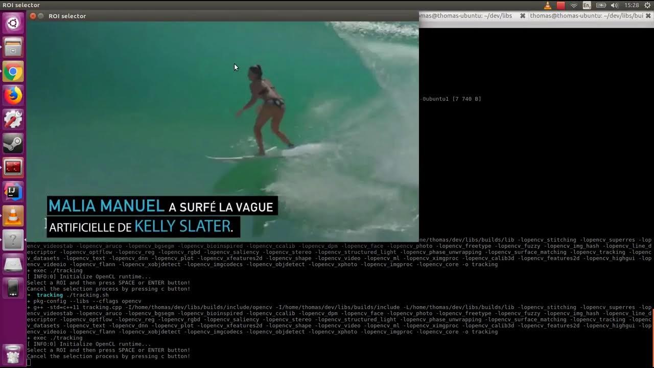 Track surfer with OpenCV KCF Tracker YouTube