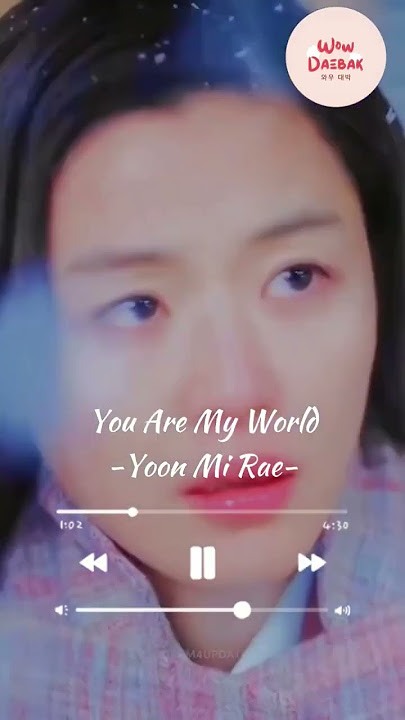 You Are My World ~ Yoon Mi Rae Ost The legend of the blue sea #dramakorea #dramakoreaost Lee min ho