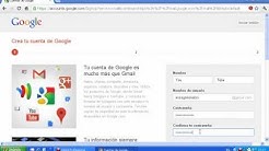 Como crear gmail e iniciar sesión...