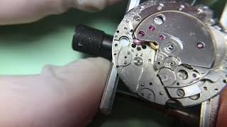 Watch movement gear train reverse after cleaning