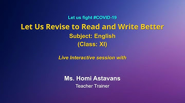 Live Interaction on PMeVIDYA : Let us revise to read and write better