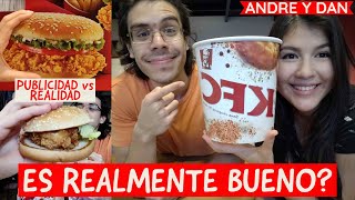 PUBLICIDAD vs REALIDAD || COMIENDO KFC Kentucky Fried Chicken