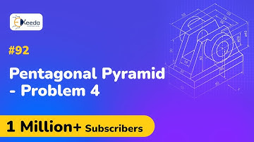 Pentagonal Pyramid Problem No.4 - Section of Solids - Engineering Drawing