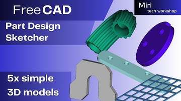 FreeCAD 5 simple 3D models, part 30