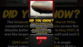 The Hindenburg Completed 63 Flights Before It Caught Fire #history #ww2 #war #shorts
