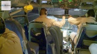 E-3 Sentry AWACS Launch. Aerial Footage.