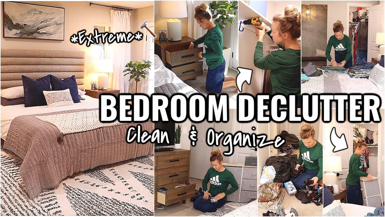 EXTREME BEDROOM DECLUTTERING!!🏠 CLEAN, ORGANIZE & DECLUTTER WITH ME