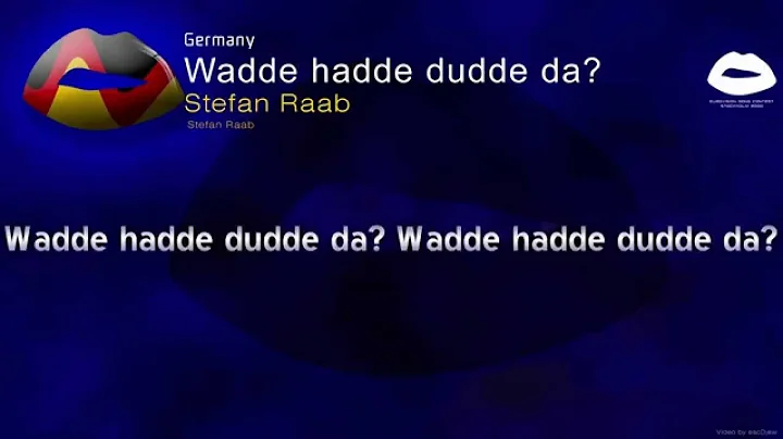 Stefan Raab-Wadde Hadde Dudde Da? (Germany) Eurovision Song Contest 2000