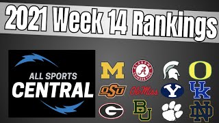 2021 Week 14 College Football Rankings