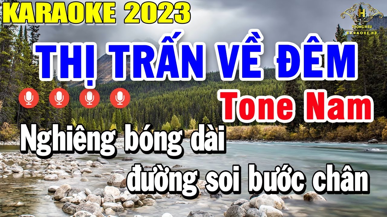 Thị Trấn Về Đêm Karaoke Tone Nam Nhạc Sống | Style Rumba Pro TH 3 | Trọng Hiếu