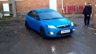 Ford Focus Жидкая резина Plasti Dip Blue Пласти дип Краснодар(Покраска авто Ford Focus матовым plasti dip blue Краснодар., 2015-06-22T18:21:51.000Z)