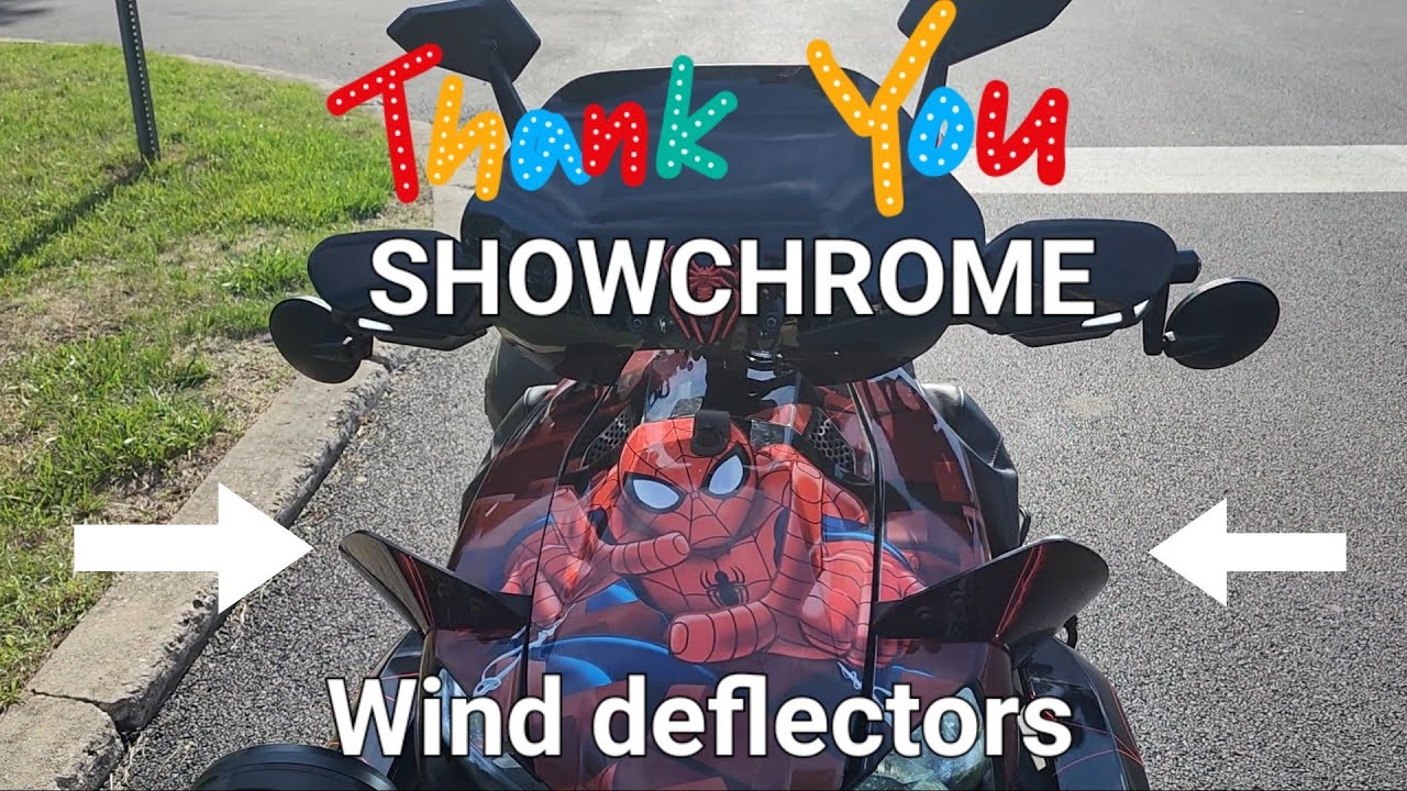 ShowChrome Aero flow lower wind deflectors! CanAm Ryker! YouTube