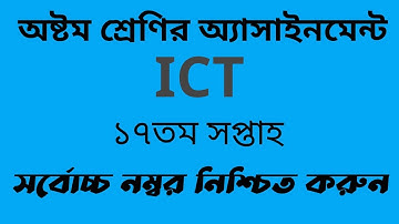Class 8 ICT Assignment 17th week||অষ্টম শ্রেণির তথ্য ও যোগাযোগ প্রযুক্তি অ্যাসাইনমেন্ট ১৭তম সপ্তাহ||