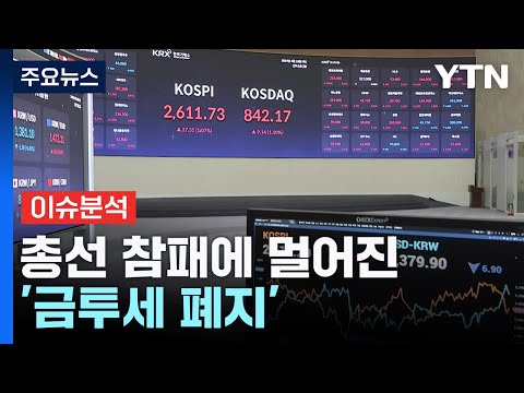 [YTN24] &#39;추진 동력 잃은&#39; 금융투자소득세 폐지...국회 청원 5만 명 돌파 / YTN