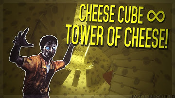 Crazy Cheese Tower - Beating Cheese Cube Unlimited Zombies (1/2)