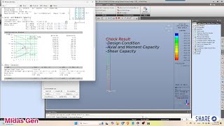 Part-01 Midas Gen tutorial of Column design and check.