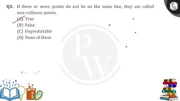 If three or more points do not lie on the same line, they are called non-collinear points -....