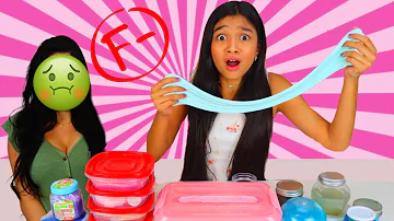 My MOM GRADES my SLIME COLLECTION!! HELP!!!!