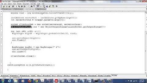 Java Code Socket Program to Send Big Integer Objects