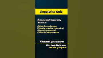 What is Discourse Analysis in Linguistics? #shorts #linguistics #discourseanalysis #linguisticquiz