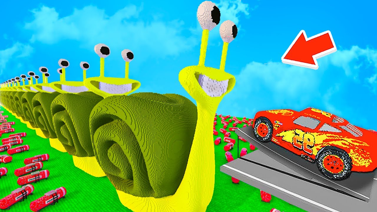 CARS Jump Over SLOW SELINE (Teardown Mods) YouTube