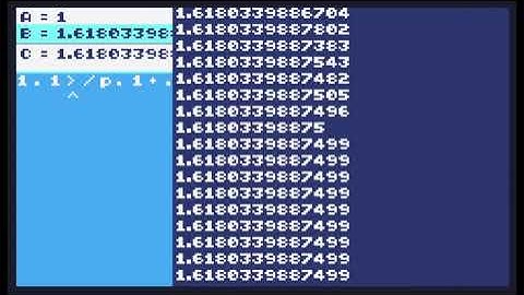 OW - 1 : Esoteric Programming Language - #7 - Golden Ration
