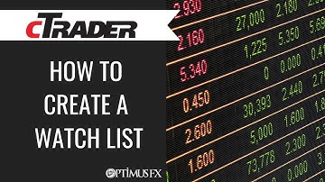 cTrader - How to Create a WatchList