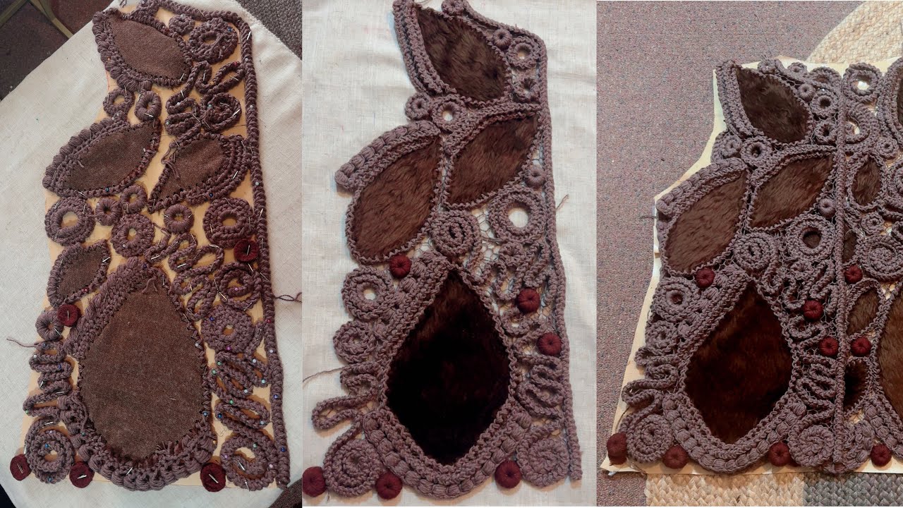 #crochet  irish fur coat part7 #قلاببافی کت خز ایرلندی پارت ۷