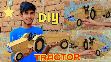 How To Make RC Mahindra Arjun Tractor With Hydraulic Trolley From Cardboard And Homemade II DIY