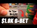 6-Bet BLUFF ALL IN for $1,800! Most Gangster Bluff Ever!?