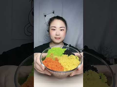 ASMR Flying Fish Roe Tobiko Masago Ikura Caviar 토비코 마사고 이쿠라 캐비어 먹방쇼 056