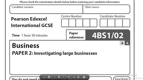 Edexcel IGCSE 2021 November |Investigating Large Businesses | Full paper