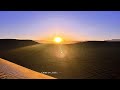 Watching the sunrise in the desert