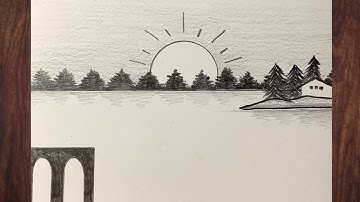 Vẽ Tranh Phong Cảnh Bằng Bút Chì 6B | draw easy scenery with pencil #vetranh