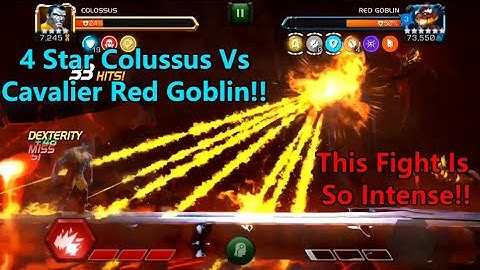 How To Beat Cavalier Red Goblin! Solo KILL With 4 Star Colussus!! | Marvel Contest Of Champions