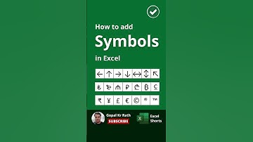 How to add Symbols in Excel #shorts 🙂