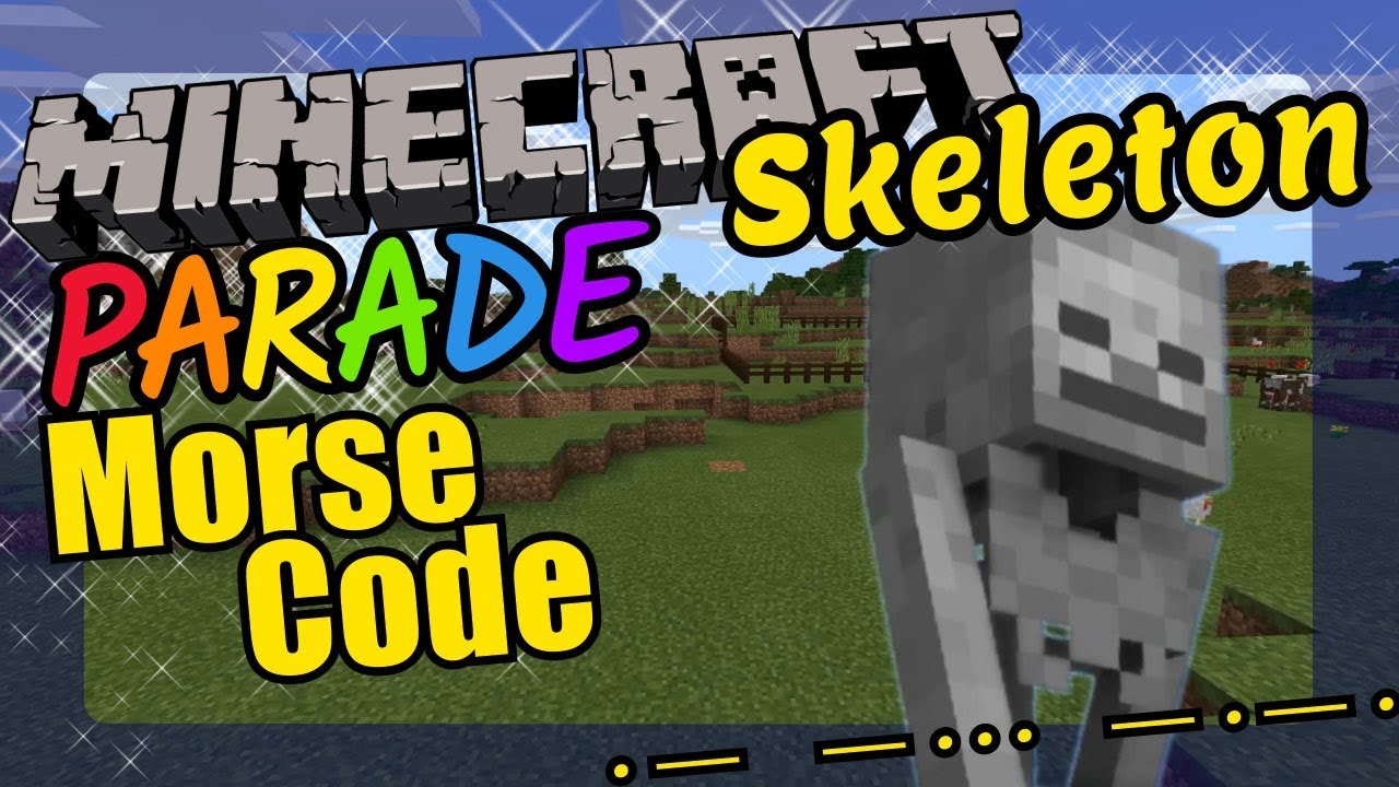 Minecraft Skeletons Teaching the Morse Code Alphabet Educational Video ...