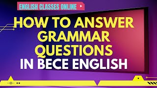 Celebrity HOW TO ANSWER GRAMMAR QUESTIONS IN BECE ENGLISH: JSCE/BECE ENGLISH PREPARATORY LESSON Net Worth