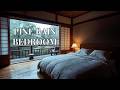 🔴 12 Hours Pine Trees Sway in Rain Seen from a Warm Japanese Bedroom | ASMR Piano Sleep Music