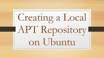 Creating a Local APT Repository on Ubuntu