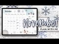 PLAN WITH ME | Digital Bullet Journal November 2020 | Winter Wonderland Theme