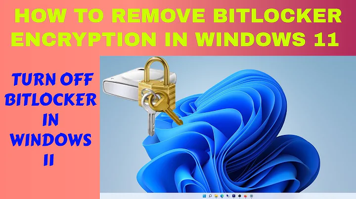 HOW TO REMOVE BITLOCKER ENCRYPTION IN WINDOWS 11 | TURN OFF BITLOCKER IN WINDOWS 11