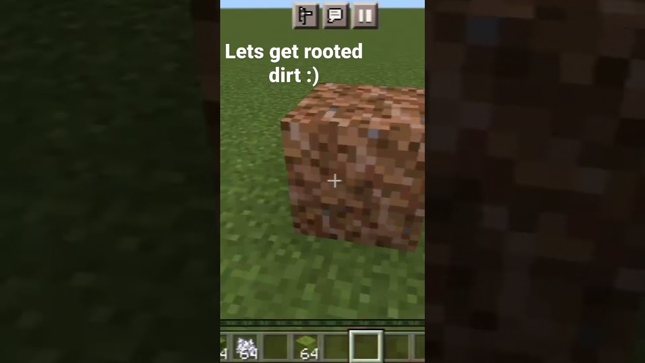 how to get rooted dirt in Minecraft - YouTube