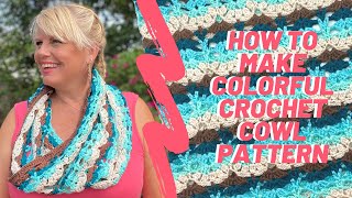 Mika Colorful Crochet Cowl Pattern Easy Beginner Project with Kristin Omdahl